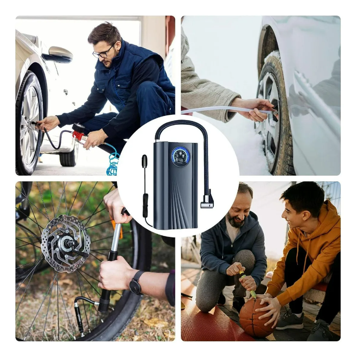 Kit 5 en 1 AirGo™ – Compresor de Aire Portátil Inalámbrico | Infla Llantas en Minutos, Sin Gasolineras ni Cables + 🎁 “Guía de Emergencias en Carretera y Mantenimiento Preventivo” + Envío Gratis
