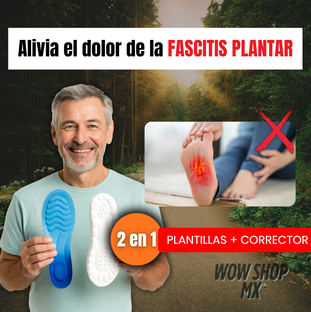 Duo 2x1 FootRelief™ – Plantillas para Fascitis Plantar + Corrector de Juanetes | Camina Sin Dolor y Corrige tus Pies +🎁 Rutina 5x5 para Pies Sin Dolor GRATIS + Envío Gratis