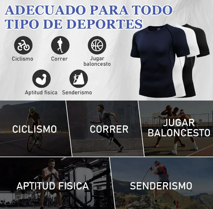 Pack 3 Playeras Athletic Fit™ | Ajuste Atlético, Transpirables y Cómodas + 🎁 Guía Fitness GRATIS