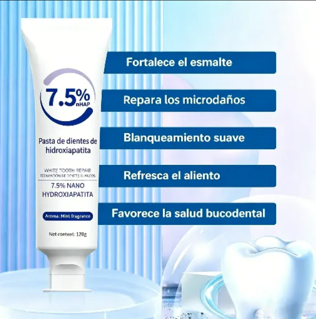 3x1 Pasta Dental Blanqueadora con Hidroxiapatita™ | Sonrisa Más Blanca y Brillante  + 🎁 Guía "Cómo Verte 5 Años Más Joven Empezando por Tu Sonrisa" + Envío Gratis