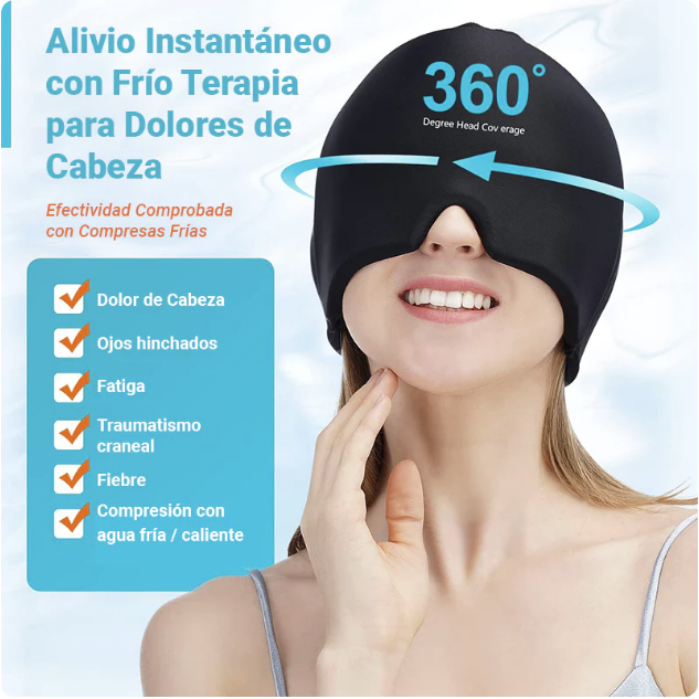 2 GORROS MIGRASTOP 🧊 ALIVIO INMEDIATO DE MIGRAÑA CON FRÍO Y CALOR 🥶🥵 PROMO 2X1