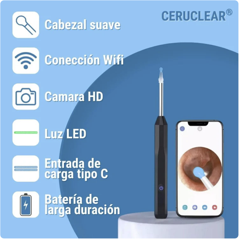 🤩 COMBO 2̳X̳1̳ Limpiador de oidos con Camara HD 📸👂🏼 - Proteccion auditiva y Cuidado Profesional en Casa 🏡