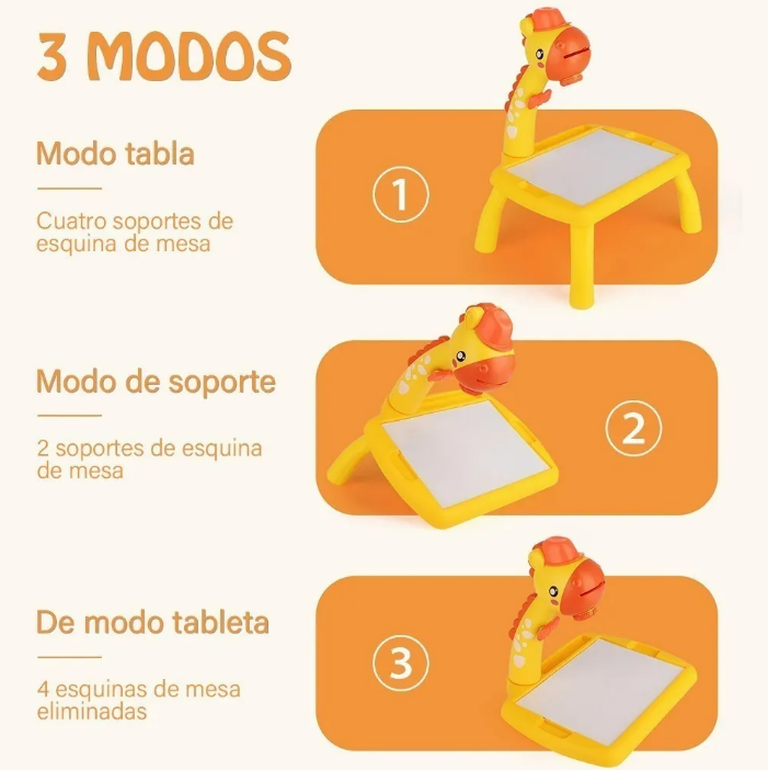 Kit 5 en 1 GiraDraw™ – Proyector LED de Mesa para Niños | Dibuja Fácil, Estimula la Creatividad y Reduce Pantallas | Aprendizaje Divertido + 🎁 “30 Actividades Creativas para Potenciar el Talento de tu Hijo” + Envío Gratis