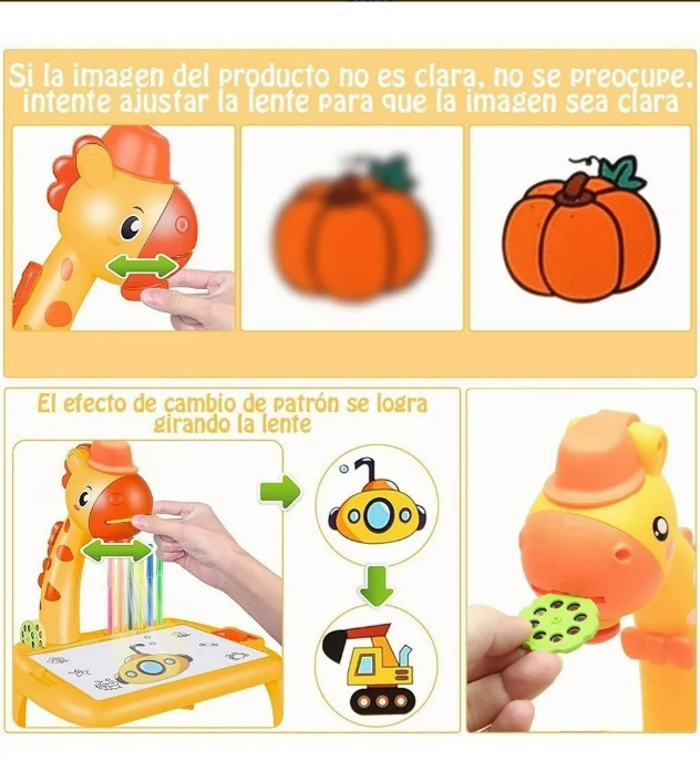 Kit 5 en 1 GiraDraw™ – Proyector LED de Mesa para Niños | Dibuja Fácil, Estimula la Creatividad y Reduce Pantallas | Aprendizaje Divertido + 🎁 “30 Actividades Creativas para Potenciar el Talento de tu Hijo” + Envío Gratis