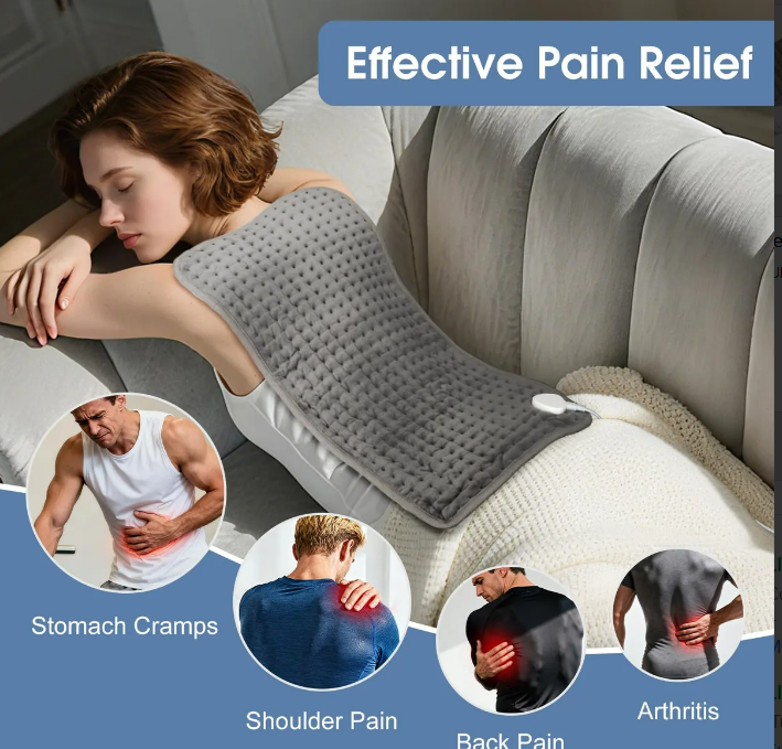 ThermaRelax™ – Almohadilla Térmica Eléctrica 60x30cm | 9 Niveles de Temperatura para Alivio Muscular y Cólicos + 🎁 “25 Rutinas de Terapia de Calor para Aliviar Dolor en Casa” + Envío Gratis