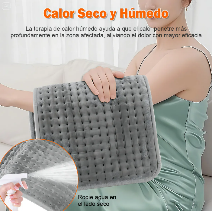 ThermaRelax™ – Almohadilla Térmica Eléctrica 60x30cm | 9 Niveles de Temperatura para Alivio Muscular y Cólicos + 🎁 “25 Rutinas de Terapia de Calor para Aliviar Dolor en Casa” + Envío Gratis