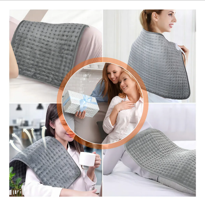 ThermaRelax™ – Almohadilla Térmica Eléctrica 60x30cm | 9 Niveles de Temperatura para Alivio Muscular y Cólicos + 🎁 “25 Rutinas de Terapia de Calor para Aliviar Dolor en Casa” + Envío Gratis