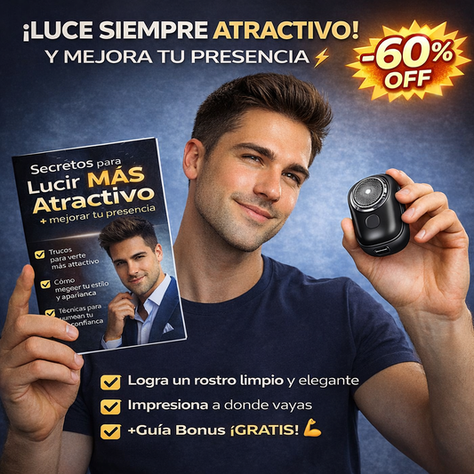 MiniShave Pro™ – Afeitadora Eléctrica Portátil de Bolsillo | Afeitado Rápido en Segundos + 🎁 Guía “Secretos para Lucir MÁS Atractivo y Mejorar tu Presencia”+ Envío Gratis