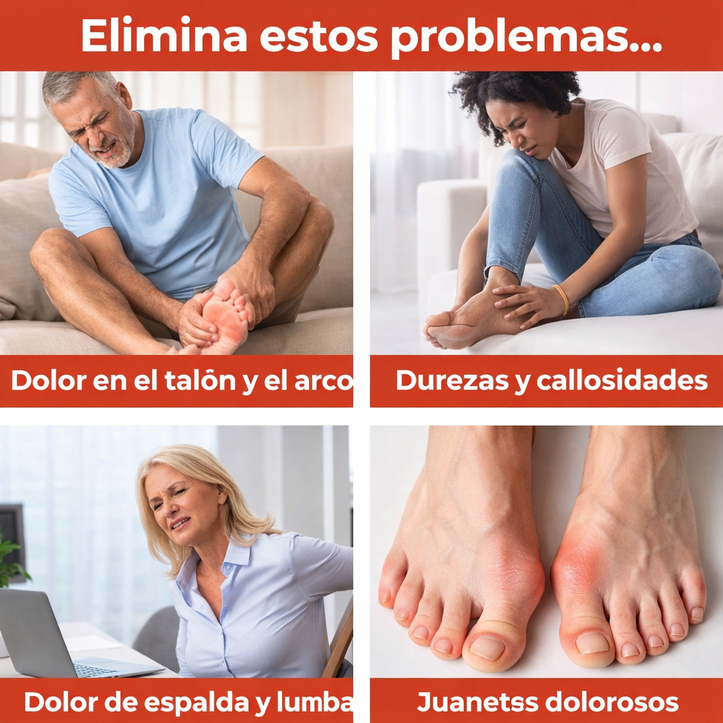 Duo 2x1 FootRelief™ – Plantillas para Fascitis Plantar + Corrector de Juanetes | Camina Sin Dolor y Corrige tus Pies +🎁 Rutina 5x5 para Pies Sin Dolor GRATIS + Envío Gratis