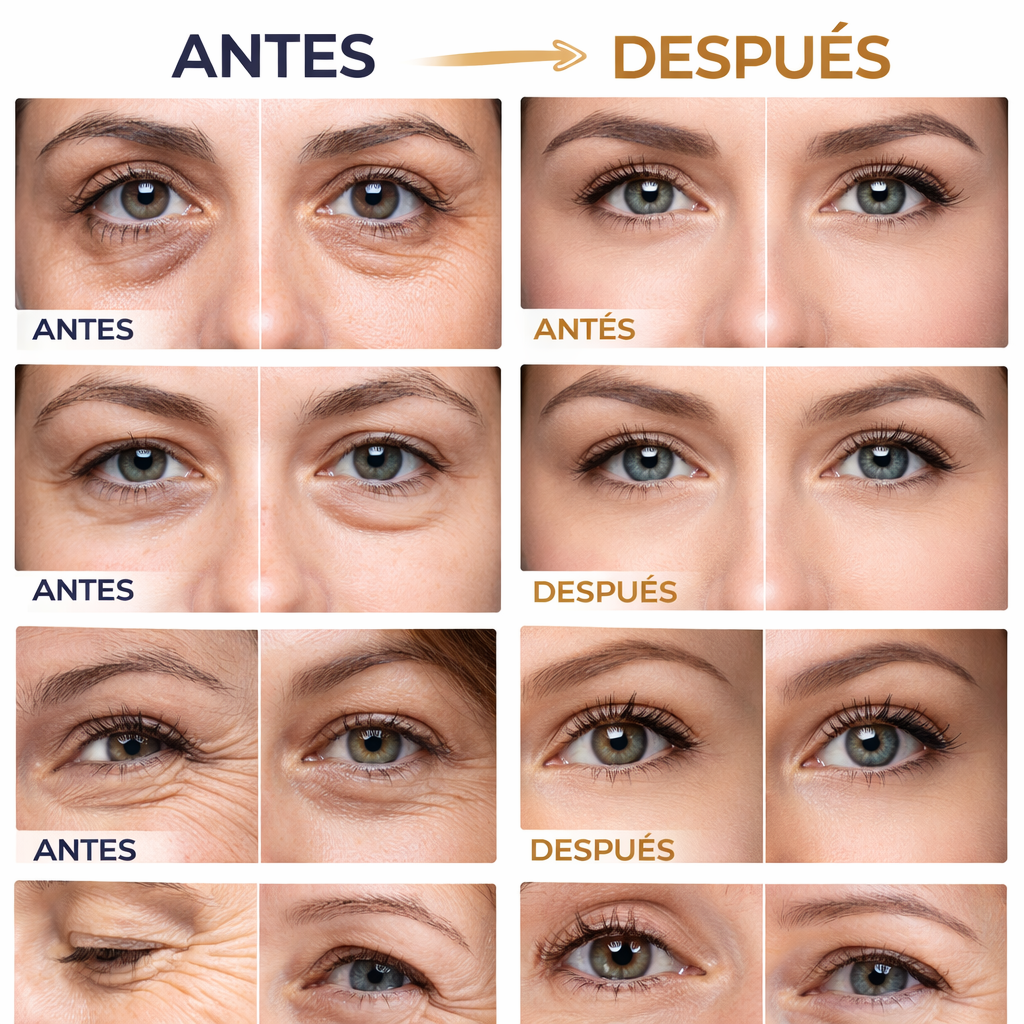 Combo 3 en 1 Rejuvenecimiento Total para Ojos – 2 Cremas de Caviar + 120 Parches Ácido Hialurónico + 🎁 Guía 25 Secretos Antiedad + Envío Gratis