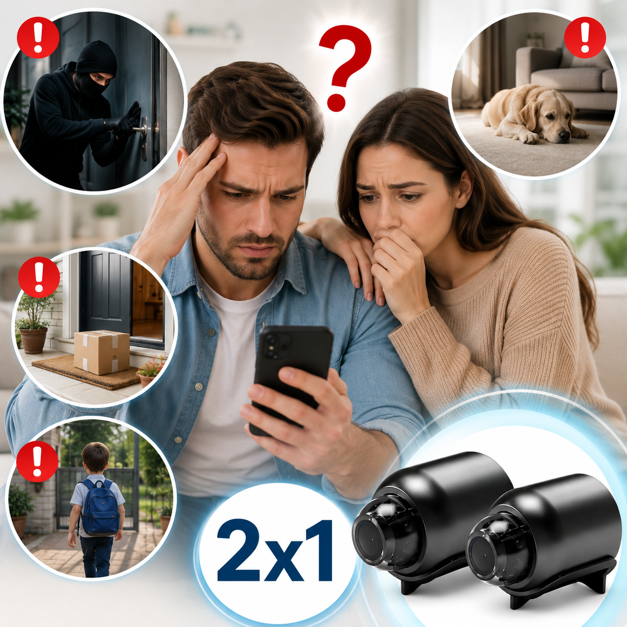 Pack 2x1 Mini Cámaras Spy™ | Vigila Tu Hogar, Negocio o Familia Desde Tu Celular+ 🎁 Guía "7 Consejos para Proteger Tu Hogar y Tu Familia" + Envío Gratis