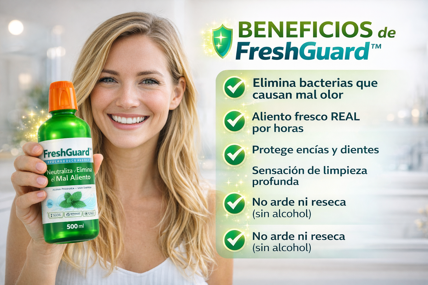 2 en 1 Enjuague Bucal FreshGuard™ – Elimina el Mal Aliento desde la Raíz y Protege tu Salud Oral + 🎁 Guía “10 Hábitos para una Boca Sana, Aliento Fresco y Confianza Total”  + Envío Gratis