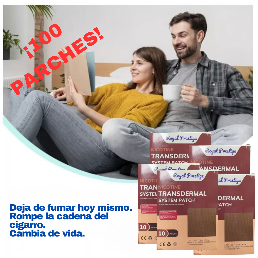 100 Parches TabacoZero ⏱️ Deja de fumar en 24 horas ✅🔥 + Envió GRATIS 🚚