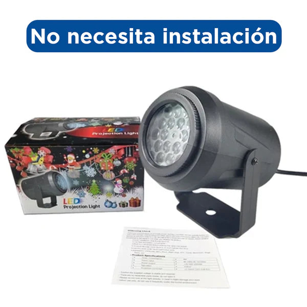 🎄 Proyector de Navidad Con 16 Patrones intercambiables, Lámpara De Proyección 🎅🏻🎄