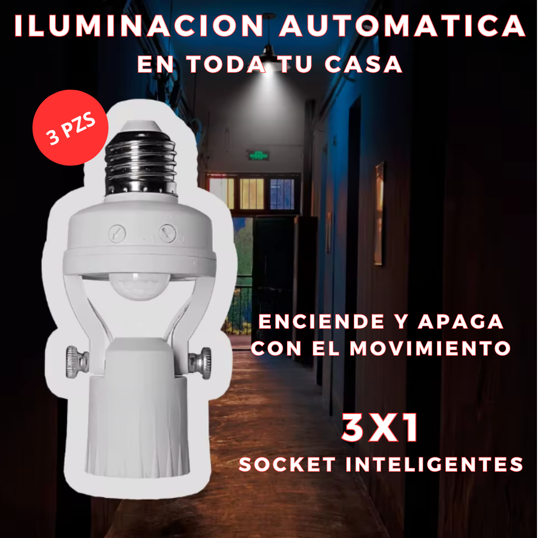 Combo 3X1 Socket Inteligentes 💡 Encendido y Apagado Automatico💡Ahorra Mucho Dinero en Luz