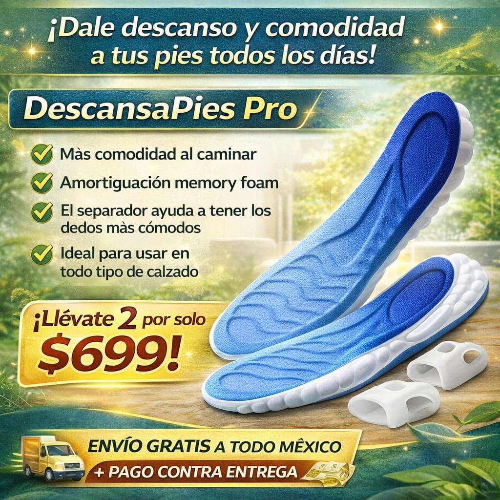 Duo 2x1 FootRelief™ – Plantillas para Fascitis Plantar + Corrector de Juanetes | Camina Sin Dolor y Corrige tus Pies +🎁 Rutina 5x5 para Pies Sin Dolor GRATIS + Envío Gratis