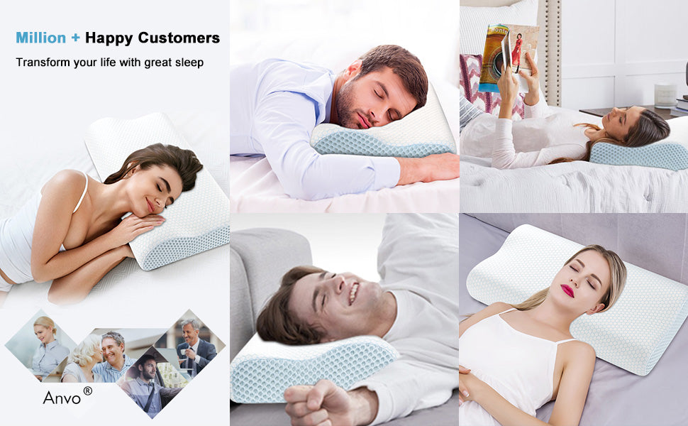 🛌 Almohada Ortopédica ErgoFoam® – Duerme Sin Dolor, Alinea Tu Columna y Despierta Renovado