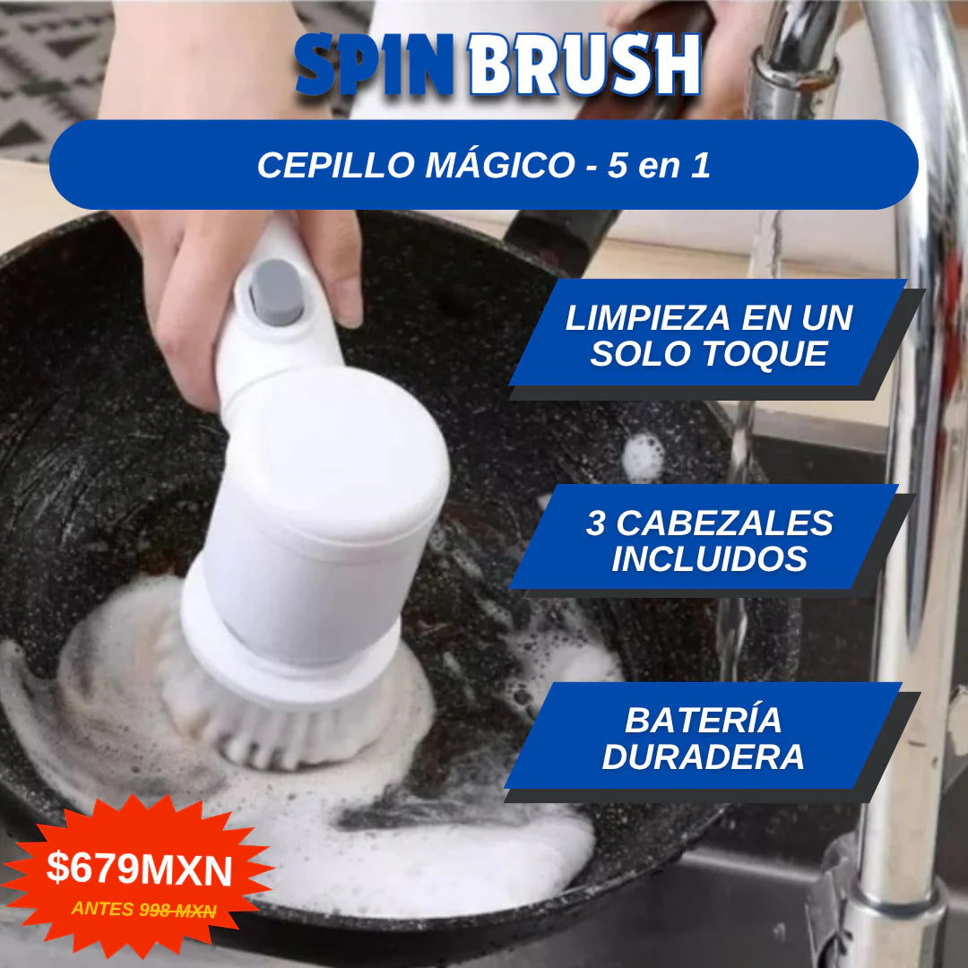 2 En 1🤩 Cepillo Giratorio Limpieza - Luce en Fuerte, Delgado y Sexy todos los dias + 🎁Guía de 25 Hacks de Limpieza Express: Cómo Dejar Cualquier Superficie Impecable en Minutos