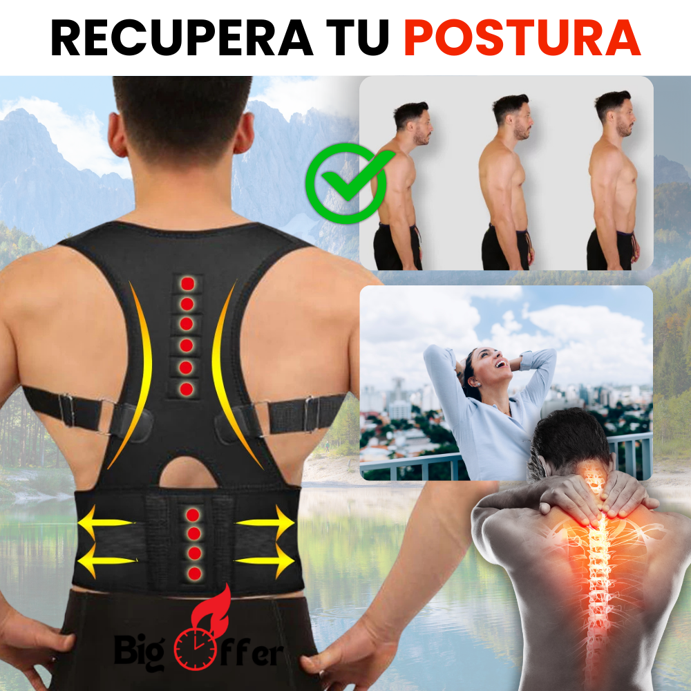 PosturePro®️ – Corrector de Postura Magnético | Alivio de Dolor y Alineación Instantánea para Espalda y Hombros