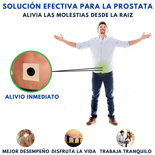 ProstPatch® - 60 Parches para Aliviar Dolores de Prostata en Minutos